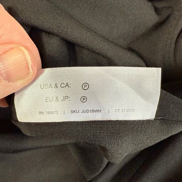 MM Lafleur Juliana Dress Pin Dot Jersey Large Black Polka Dot Classic Preppy - Picture 5 of 8